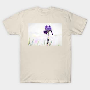 Purple Iris Impression by Debra Martz T-Shirt